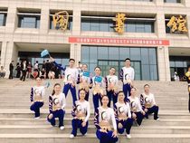 Bodybuilding playground Adult children cheerleaders Costume Contest Cheerleaders perform Dancing Men and Womens Fitness Gymnastics Cheerleaders