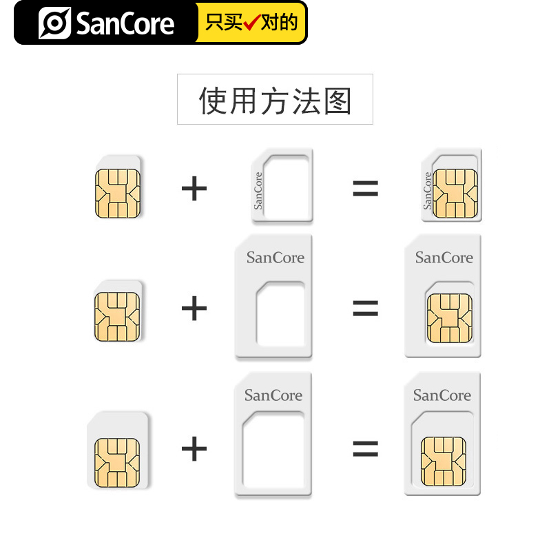 SanCore 卡托卡槽手机卡套sim小卡转大卡中卡