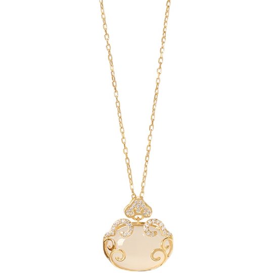 Женское ожерелье Lanzhu из стерлингового серебра с халцедоном высокого качества