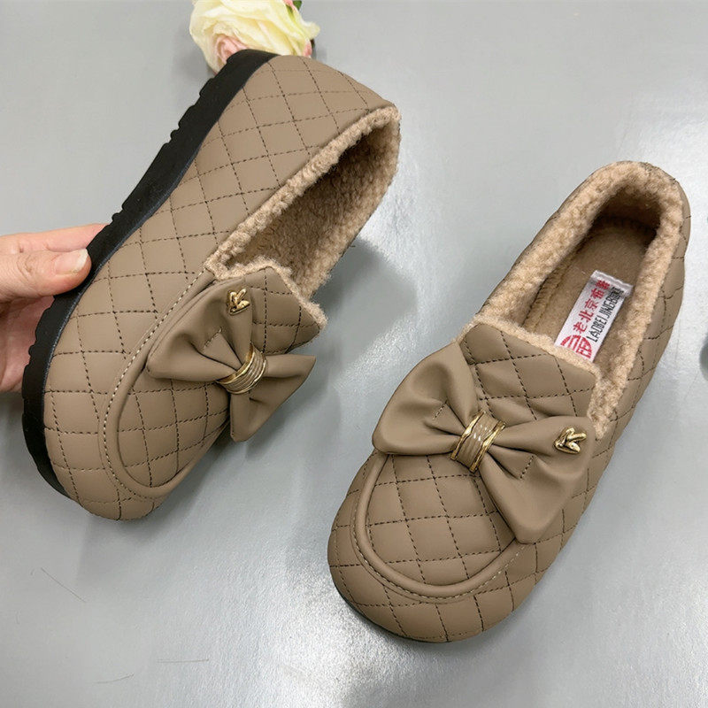 2025新款冬季毛毛鞋时尚百搭女鞋加绒一脚蹬豆豆鞋防滑保暖乐福鞋,淘宝优惠券,粉丝福利购,淘宝优惠卷