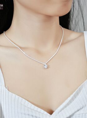ECETOWIH纯银S925彩色莫桑石项链