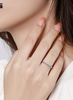 ECETOWIH新款莫桑石戒指七星排