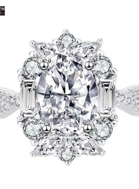 ECETOWIH玫瑰庄园s925纯银莫桑石