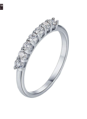 ECETOWIHs925银时尚排镶嵌钻气质