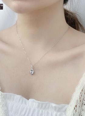 ECETOWIH新款纯银人字项链女1克