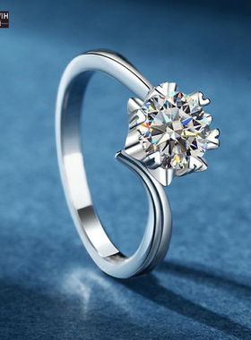 ECETOWIHs925纯银扭臂女经典六爪