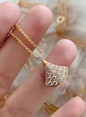 DESIWCEN德斯琛白铜满钻小裙子满