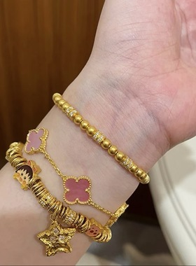 【金店同款】沙金古法传承点钻千金公主手链·传承转运珠手链