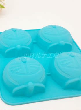 机器猫硅胶模具DIY手工皂模型蛋糕烘焙宝宝辅食蒸煮冰块模冰格55g