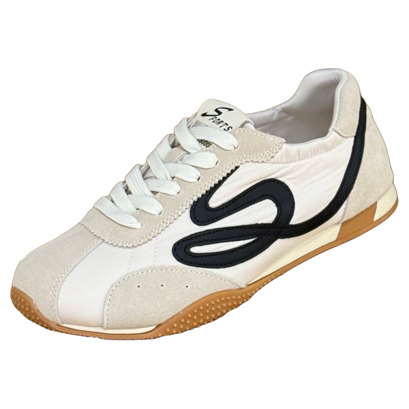 2026新款春季磨砂皮平底德训鞋女休闲百搭拼色复古板鞋时尚运动鞋,淘宝优惠券,粉丝福利购,淘宝优惠卷