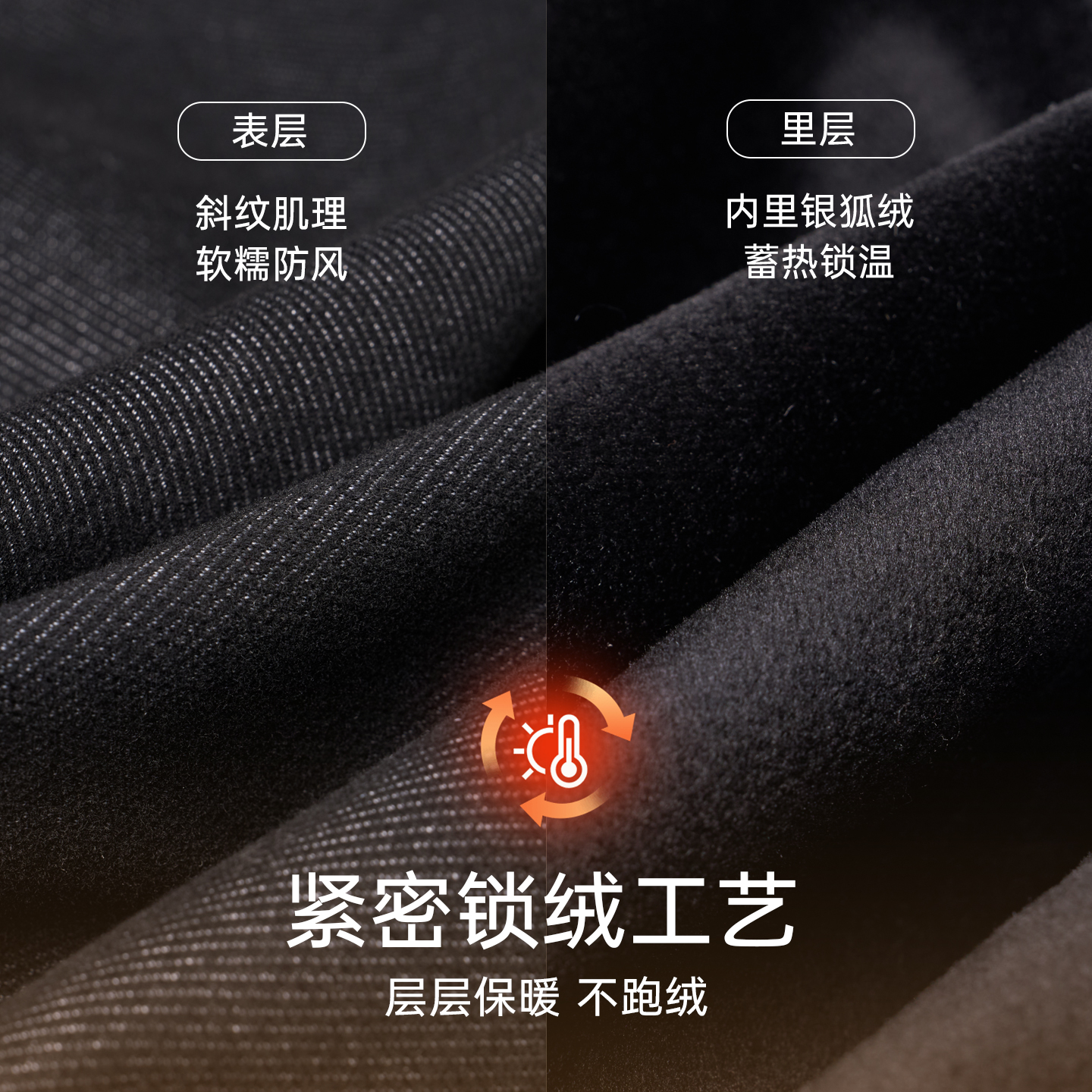 MASANON thickened velvet splicing wide-leg pants for winter