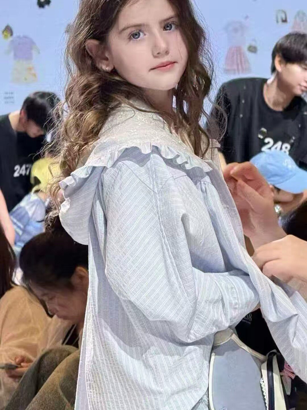 Spot Pola girls Korean style pure cotton sun protection shirt