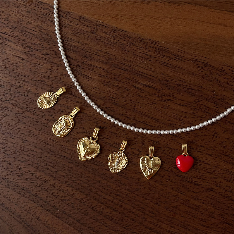 OPs精致爱心贝壳海螺天使金币小葫芦美国14K包金可拆卸万能扣吊坠 - 图2