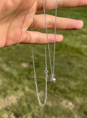 OPs质感S925纯银小众设计精致立体花瓶陶罐休闲百搭长项链毛衣链