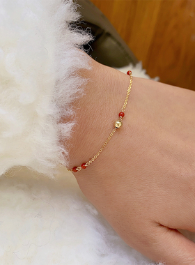 OPs南红玛瑙转运珠手链