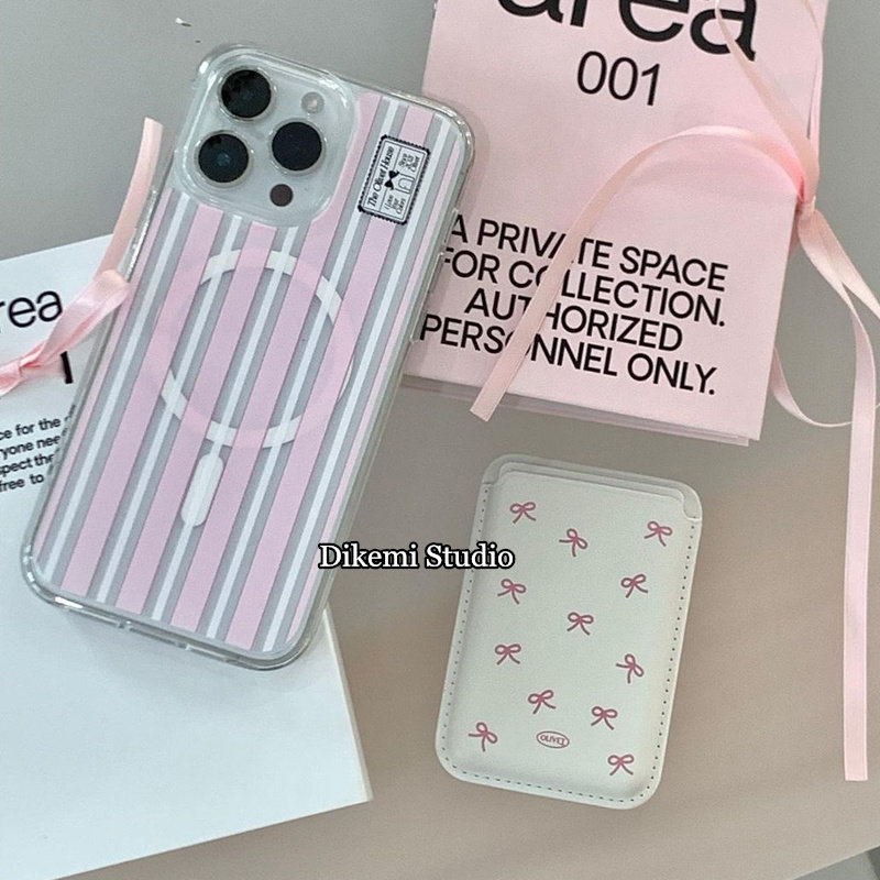 韩国ins小众少女粉色法式蝴蝶结17磁吸手机壳皮质卡包适用于iPhone16promax/15pro苹果14/13全包12手机保护套,淘宝优惠券,粉丝福利购,淘宝优惠卷