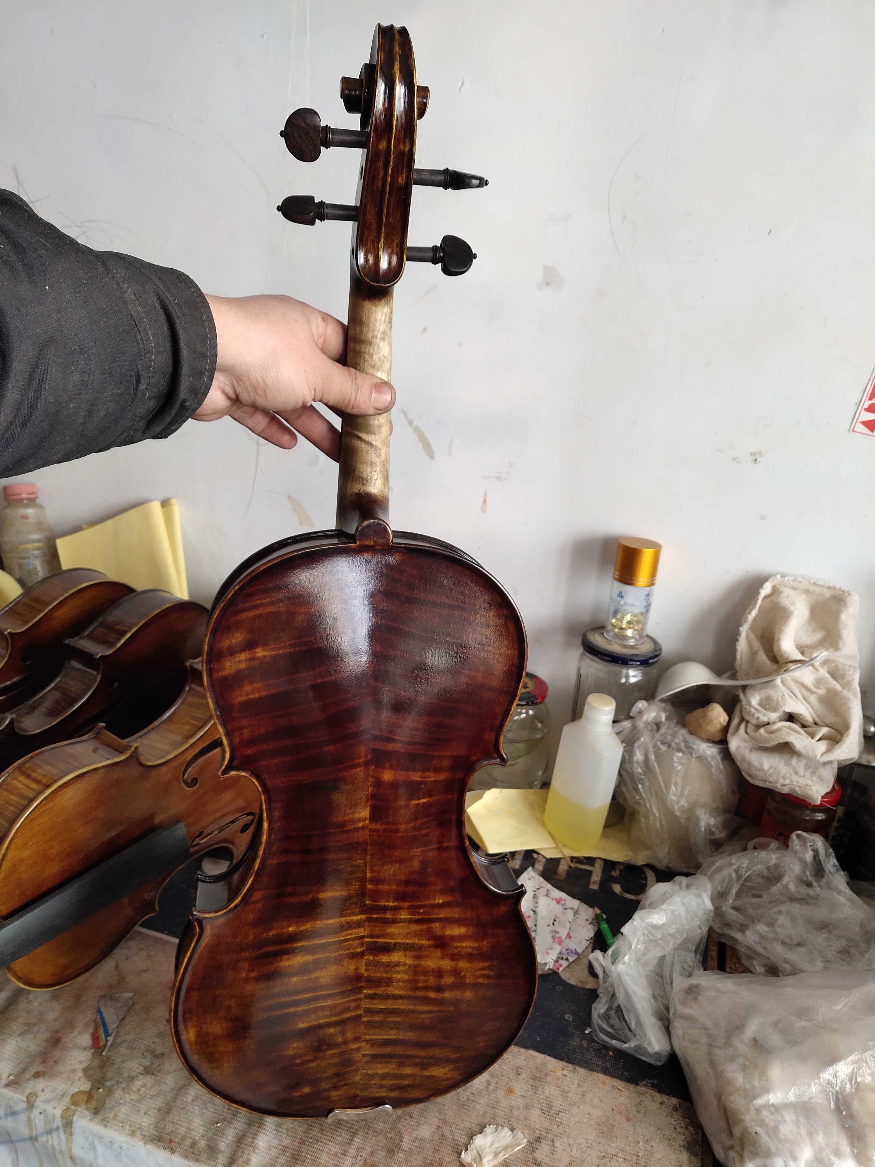 高档中提琴手工高档中音提琴瓜式16寸中提琴仿古16寸中提琴-图0