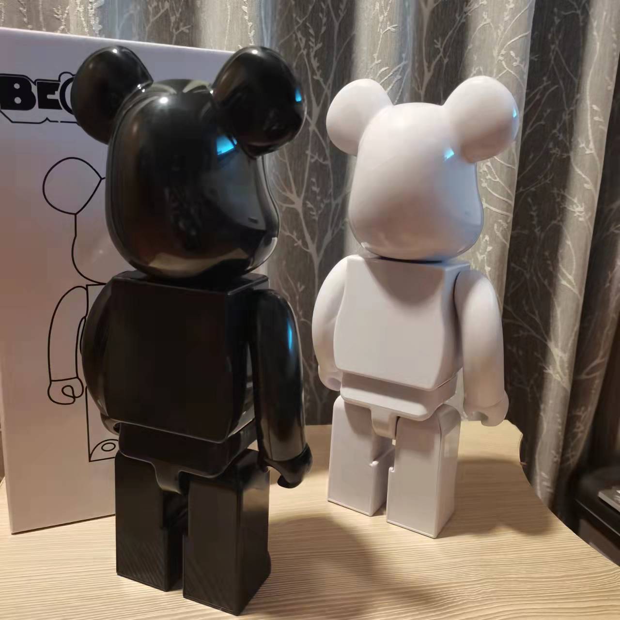 bearbrick400%积木熊暴力熊白模DIY素材上色手办模型玩具摆件公仔 - 图0