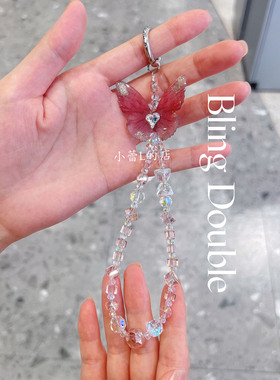 蝴蝶风铃手机链手机挂件
