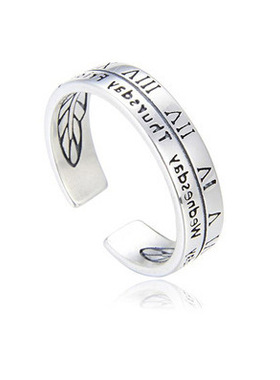 韩版罗马数字复古戒指时尚个性字