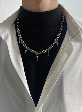 几何铆钉项链女ins嘻哈朋克冷淡