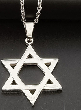 韩版六芒星项链时尚简约流浪吊坠