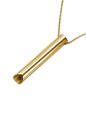 简约百搭长条口哨项链跨境热卖调节呼吸冥想减压项链