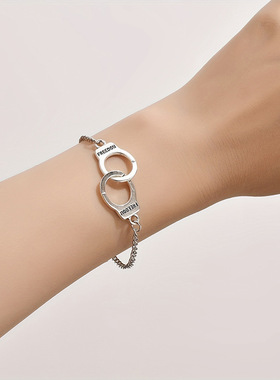 欧美跨境饰品合金百搭个性手链时