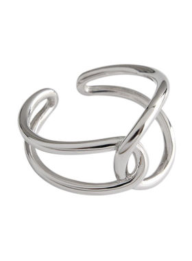 欧美开口戒指女个性几何指环简约