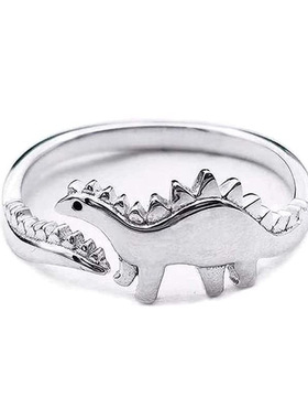 亚马逊新款三角龙开口恐龙戒指长