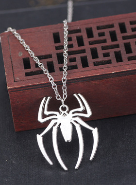 欧美夸张个性简约时尚蜘蛛项链服装配饰毛衣链跨境爆款厂家