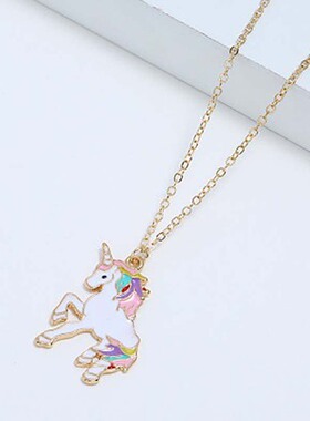 速卖通热卖unicorn独角兽项链新