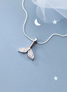 银色项链女韩版小清新镶钻气质美