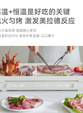 olayks立时双灶电磁炉聚嗨盘烤肉