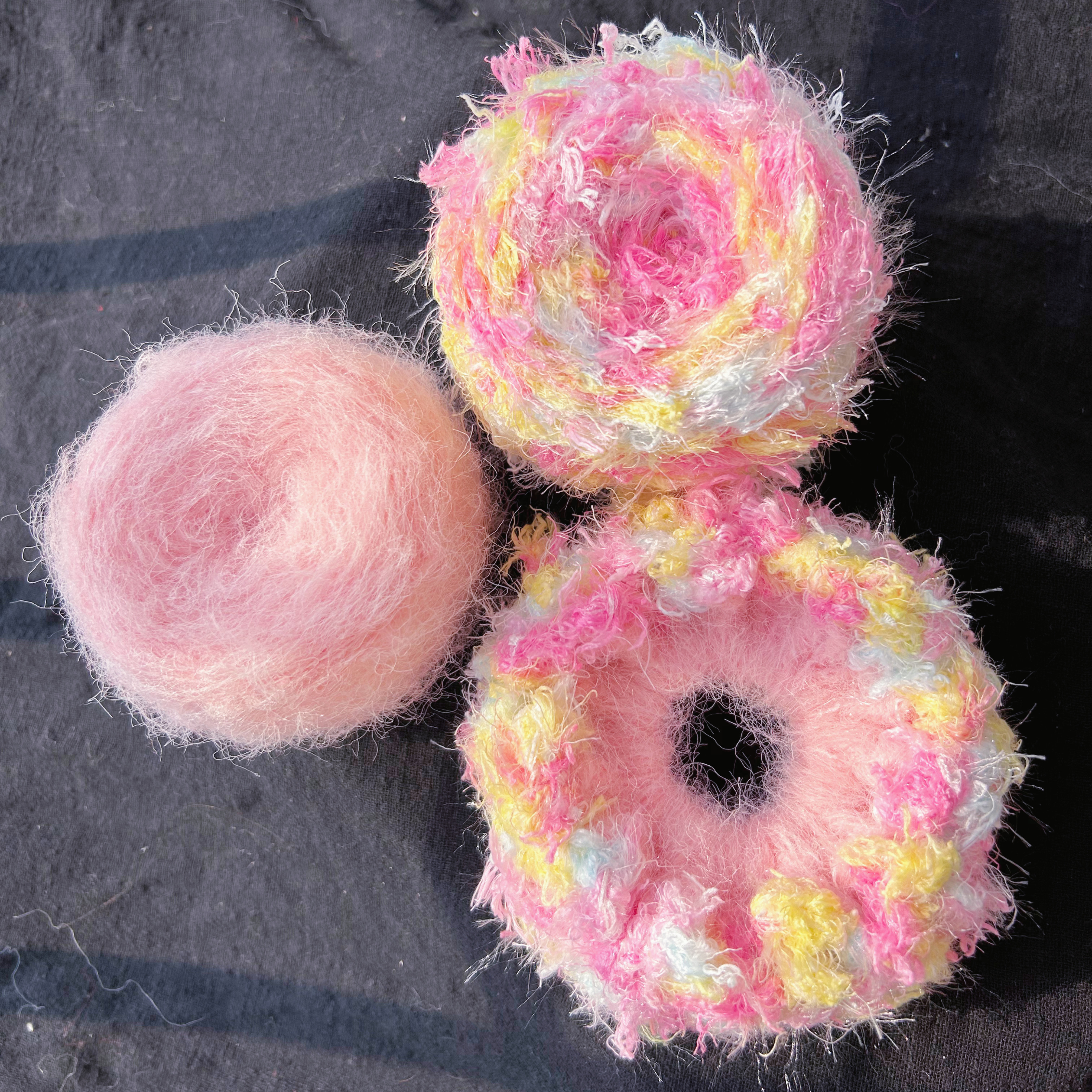 秋冬马海毛手混线大肠发圈组合diy手工钩织材料毛线需要自己钩织,淘宝优惠券,粉丝福利购,淘宝优惠卷