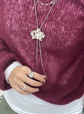 原创设计可抽拉兰花项链多戴法