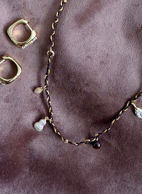 2025年新款好运发发幸运编绳项链女小众轻奢设计感