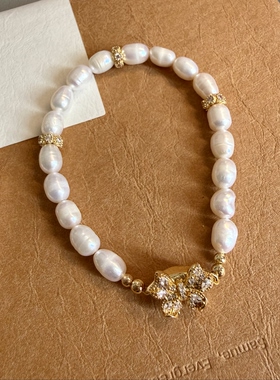 蝴蝶结珍珠手链女高级感