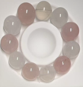 天然粉白水晶手串女款优雅时尚百搭饰品礼物珠珠同款手链FB001