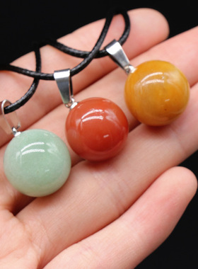 16mm圆球吊坠天然水晶小球半成品