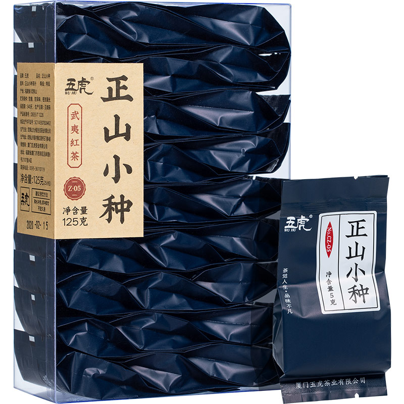 五虎茶叶旗舰店【买2送1】正山小种 红茶茶叶 特级正山小种茶叶浓香型 五虎 茶叶3