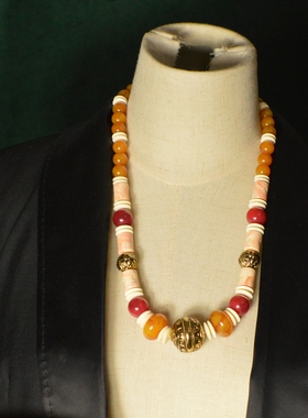 中古饰品首饰雅芳Avonvintage摩洛哥风格大项链原盒包装不退换