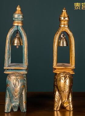 泰式餐厅客厅实木大象摆件