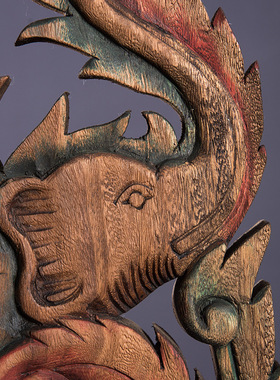 泰国进口木雕大象摆件桌面装饰品