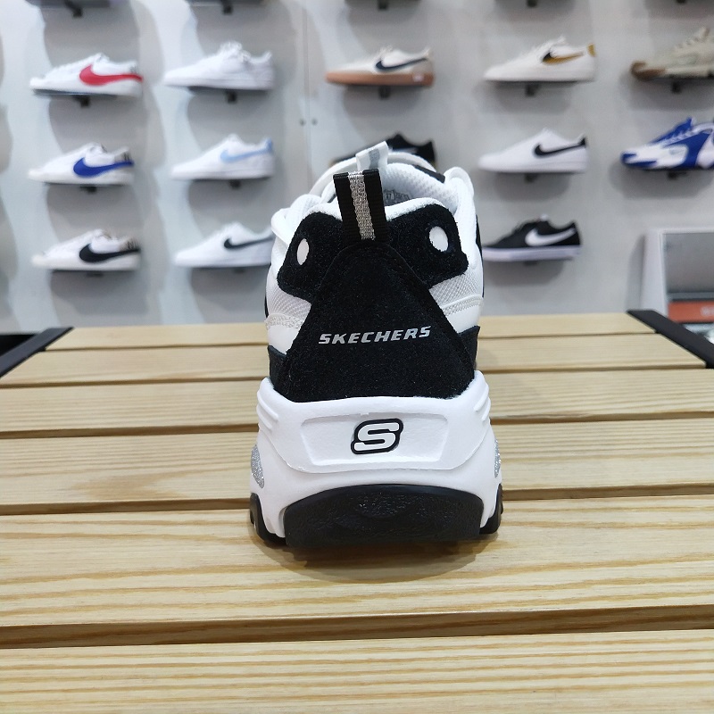 Skechers斯凯奇2022新品时尚绑带款女子厚底运动熊猫鞋13141-BKW - 图0