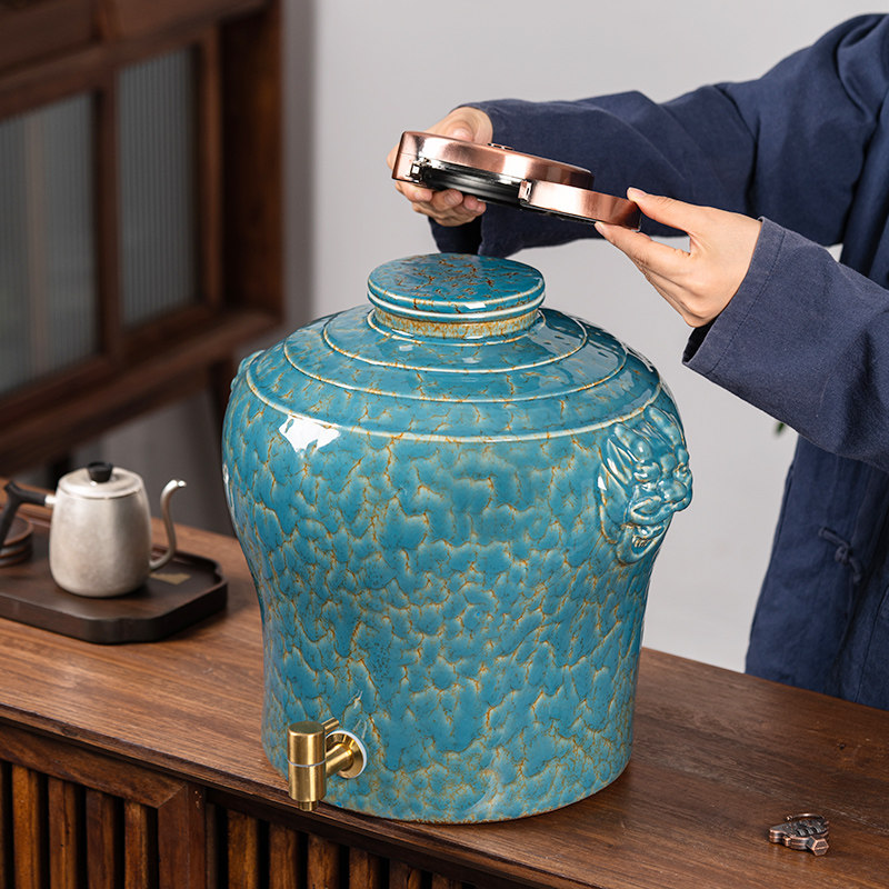 加厚密封陶瓷酒坛子30/50/100斤景德镇窖藏专用泡酒缸酒瓶罐高档
