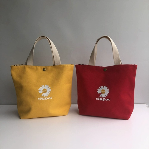 Портативная маленькая небольшая сумка для отдыха, барсетка, льняная сумка, тканевый мешок для школьников, ланч-бокс, сумка для еды