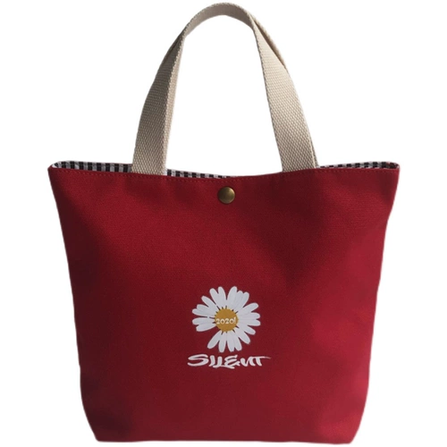 Портативная маленькая небольшая сумка для отдыха, барсетка, льняная сумка, тканевый мешок для школьников, ланч-бокс, сумка для еды