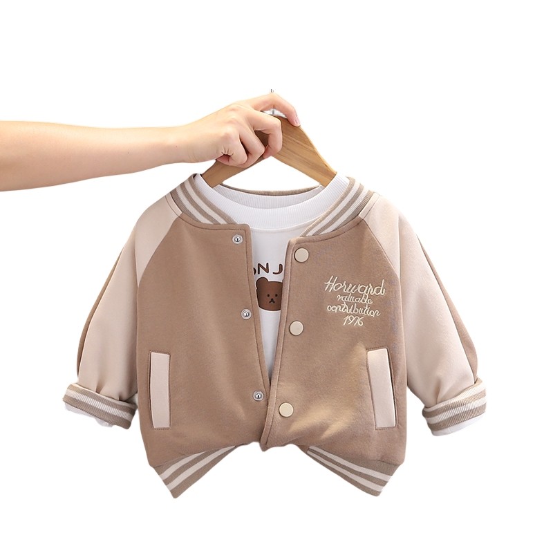 男童外套春秋款洋气时髦小童宝宝衣服秋季婴儿上衣帅气儿童装卫衣