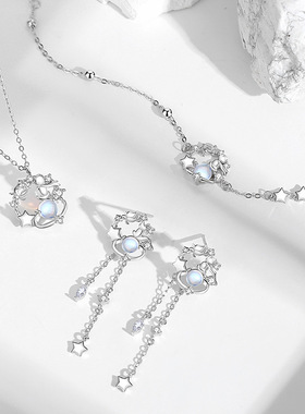 原创小王子玫瑰花项链女纯银ins梦幻星球锁骨链韩版网红吊坠